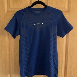 YOUNGLA BLUE SUPERHERO COMPRESSION SHIRT SIZE M